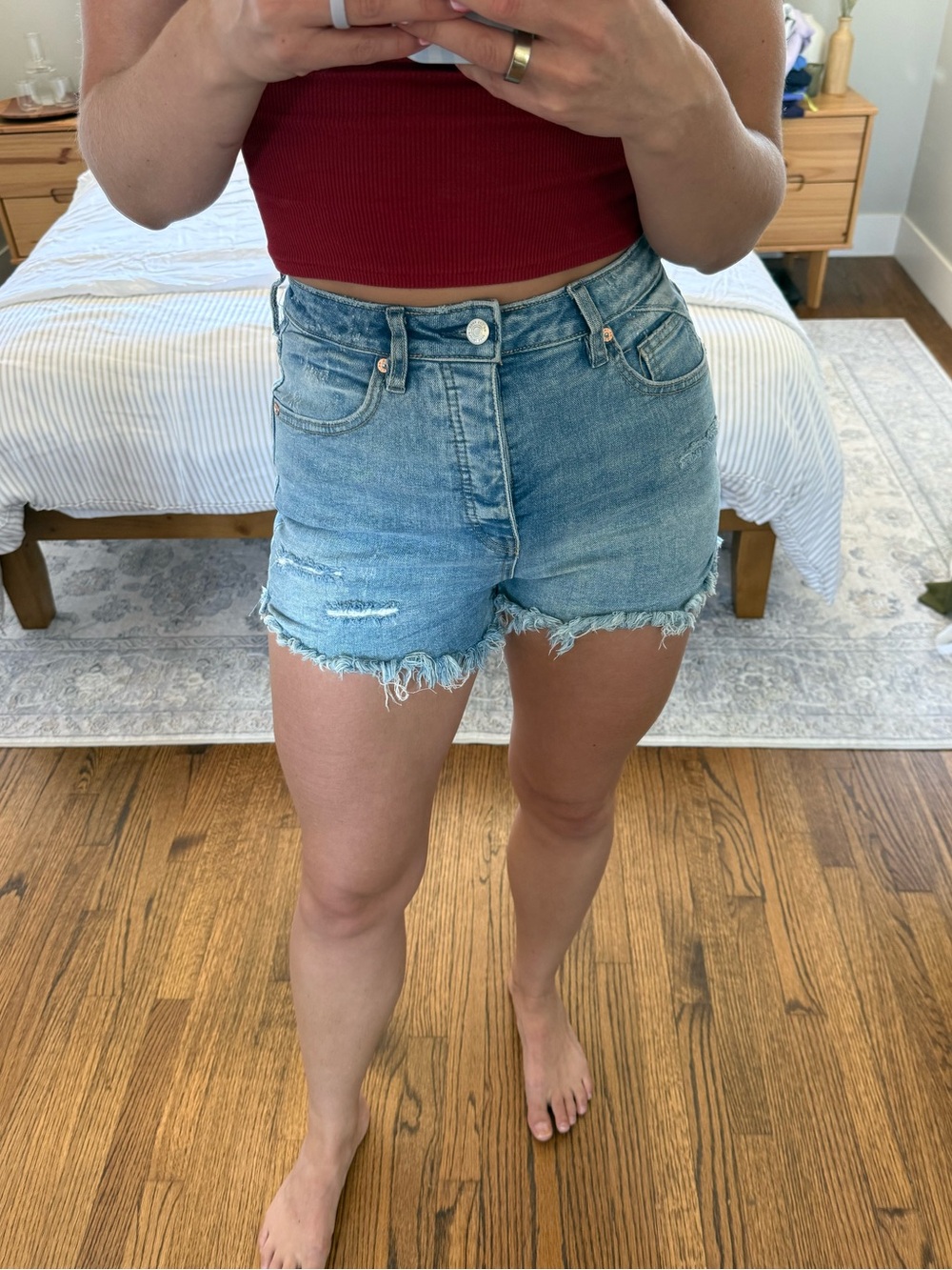 We The Free Denim High-Rise Shorts